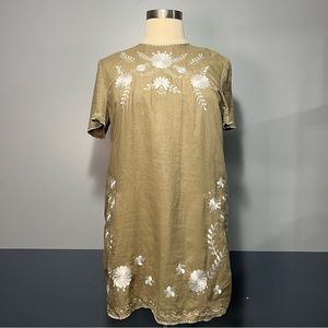 Zara Dress with White Floral Embroidery